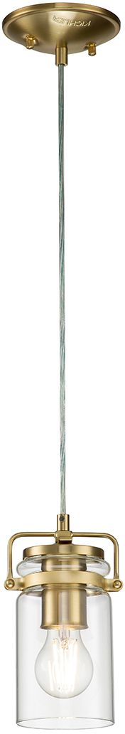 Elstead Lighting Brinley závěsné svítidlo 1x60 W mosaz KL-BRINLEY-MP-BB