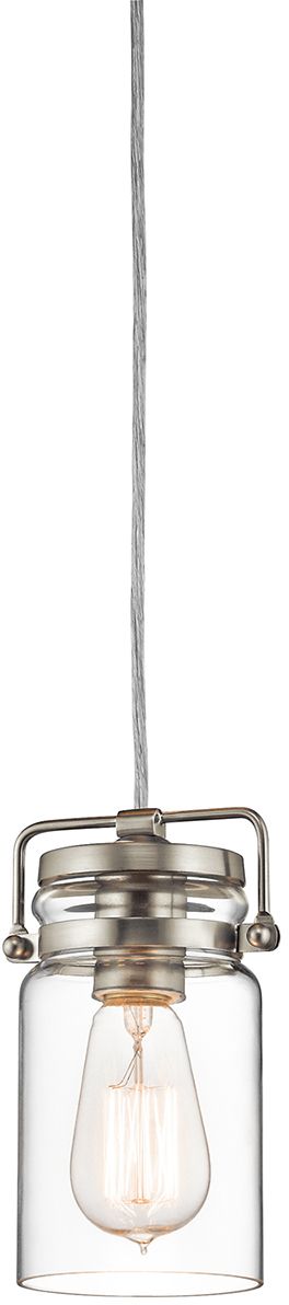 Elstead Lighting Brinley závěsné svítidlo 1x60 W nikl KL-BRINLEY-MP-NI