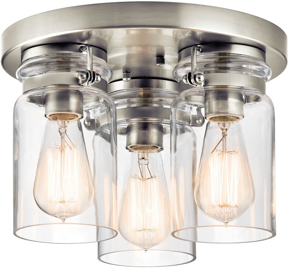 Elstead Lighting Brinley stropní světlo 3x60 W nikl KL-BRINLEY-F-NI