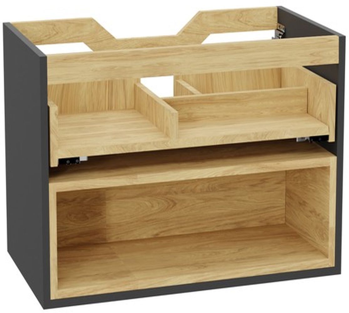 Excellent Tuto 2.0 korpus skříňky 60x46.5x50 cm pod umyvadlo závěsná šedá-dub MLEX.2171.600.GRBL