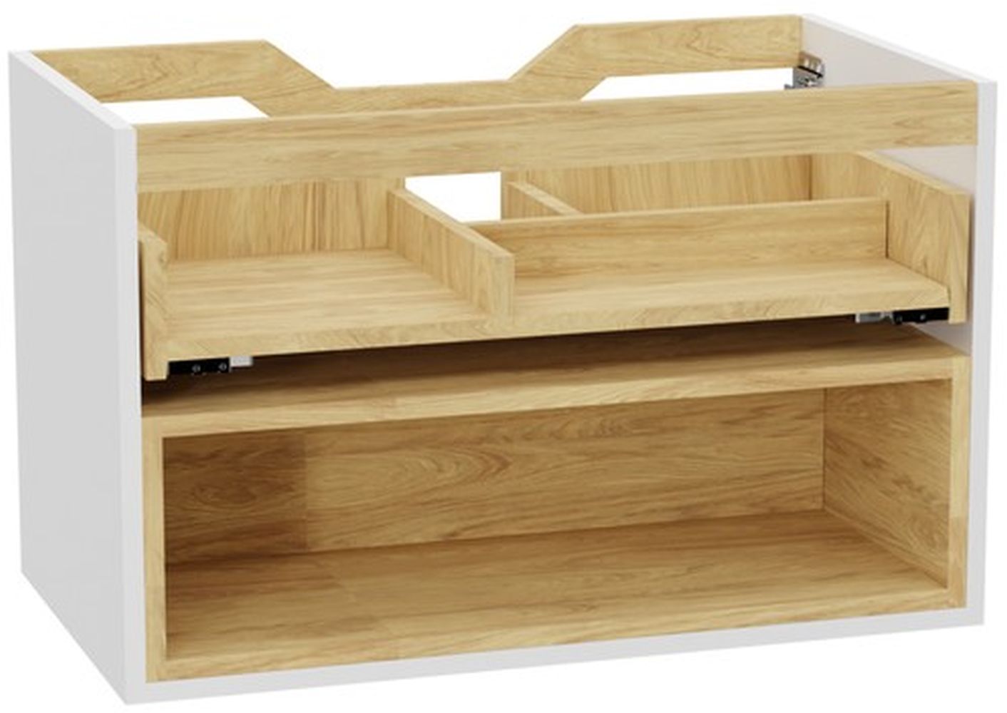 Excellent Tuto 2.0 korpus skříňky 80x46.5x50 cm pod umyvadlo závěsná bílá-dub MLEX.2171.800.WHBL