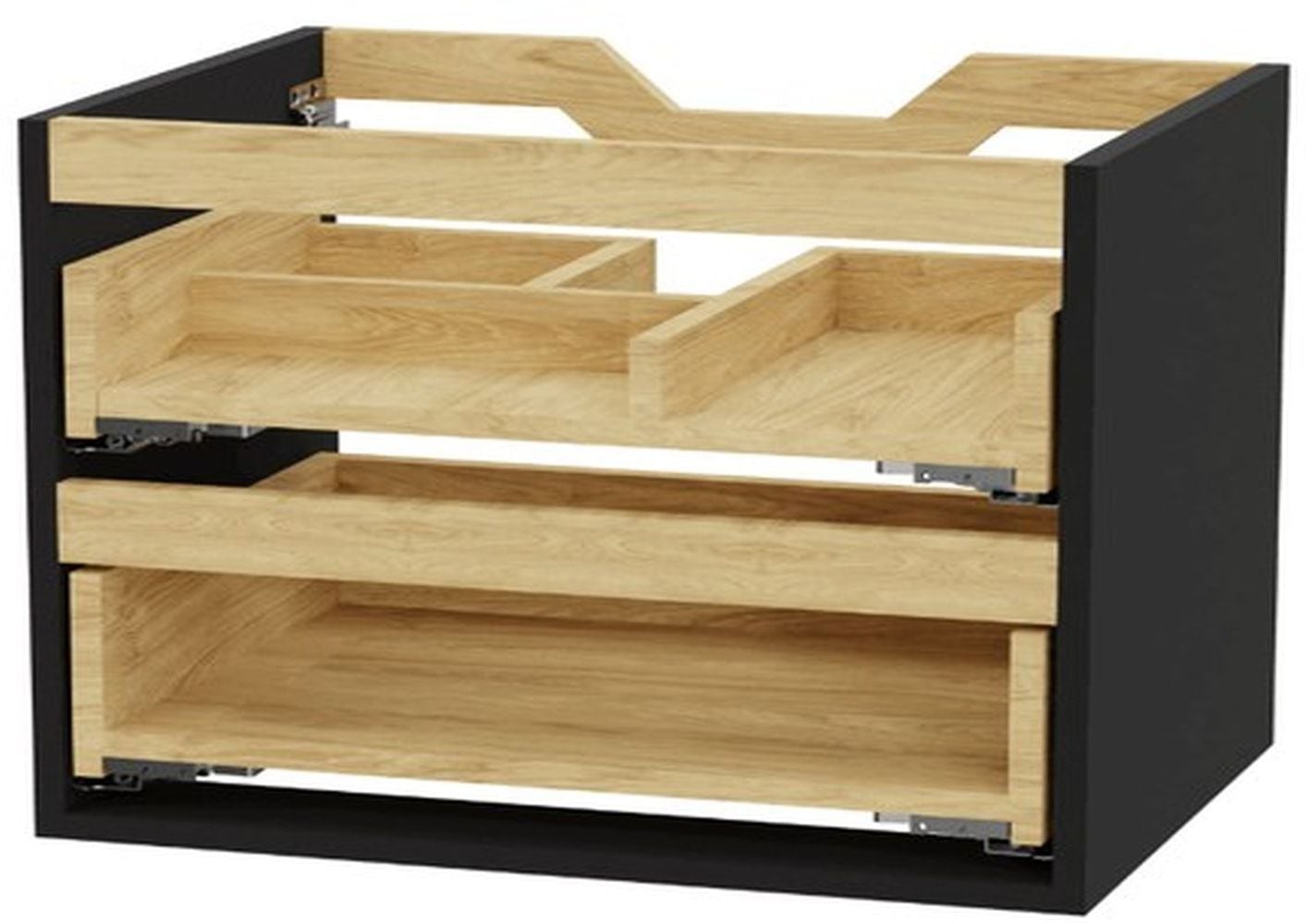 Excellent Tuto 2.0 korpus skříňky 80x46.5x50 cm pod umyvadlo závěsná černá-dub MLEX.2172.800.BKBL