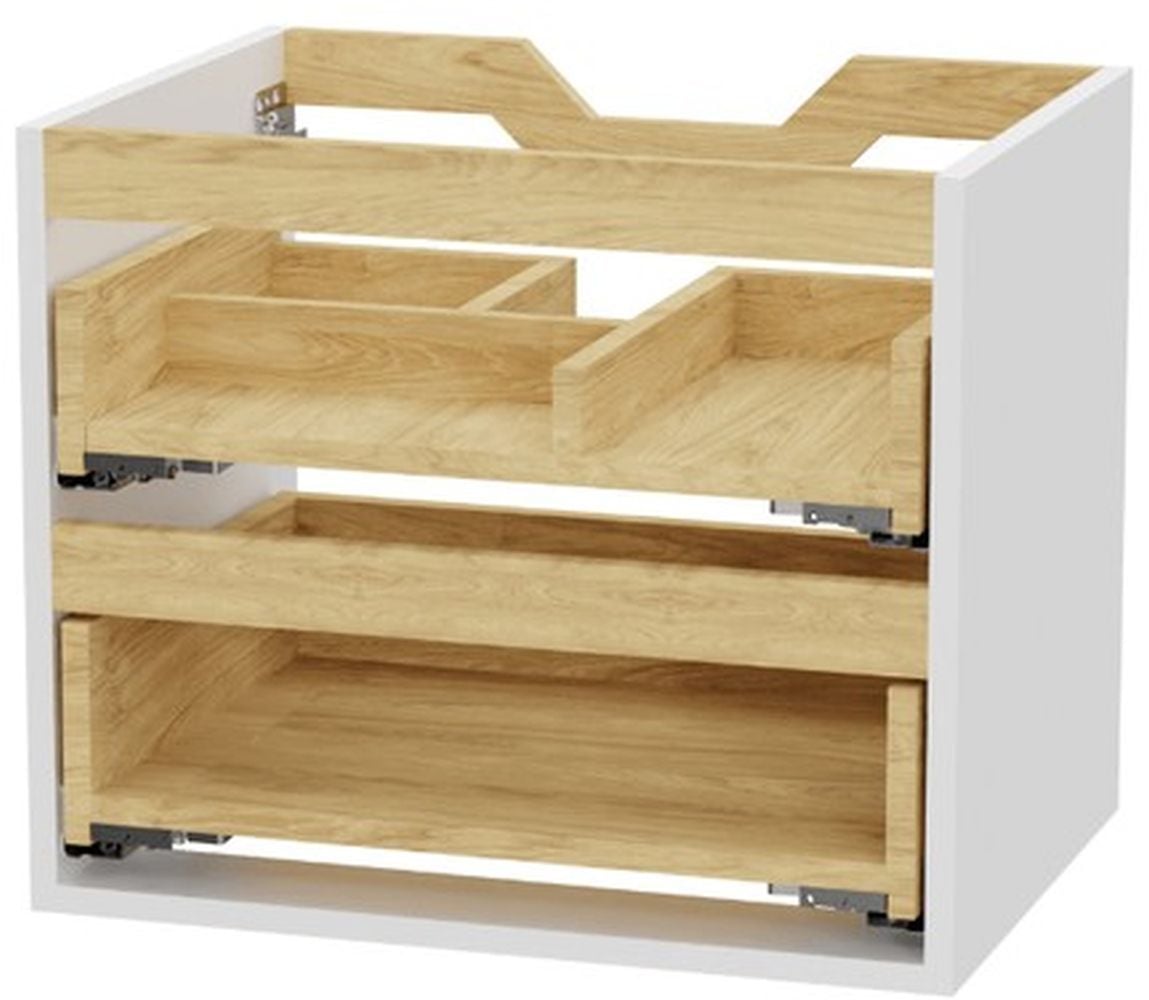 Excellent Tuto 2.0 korpus skříňky 60x46.5x50 cm pod umyvadlo závěsná bílá-dub MLEX.2172.600.WHBL