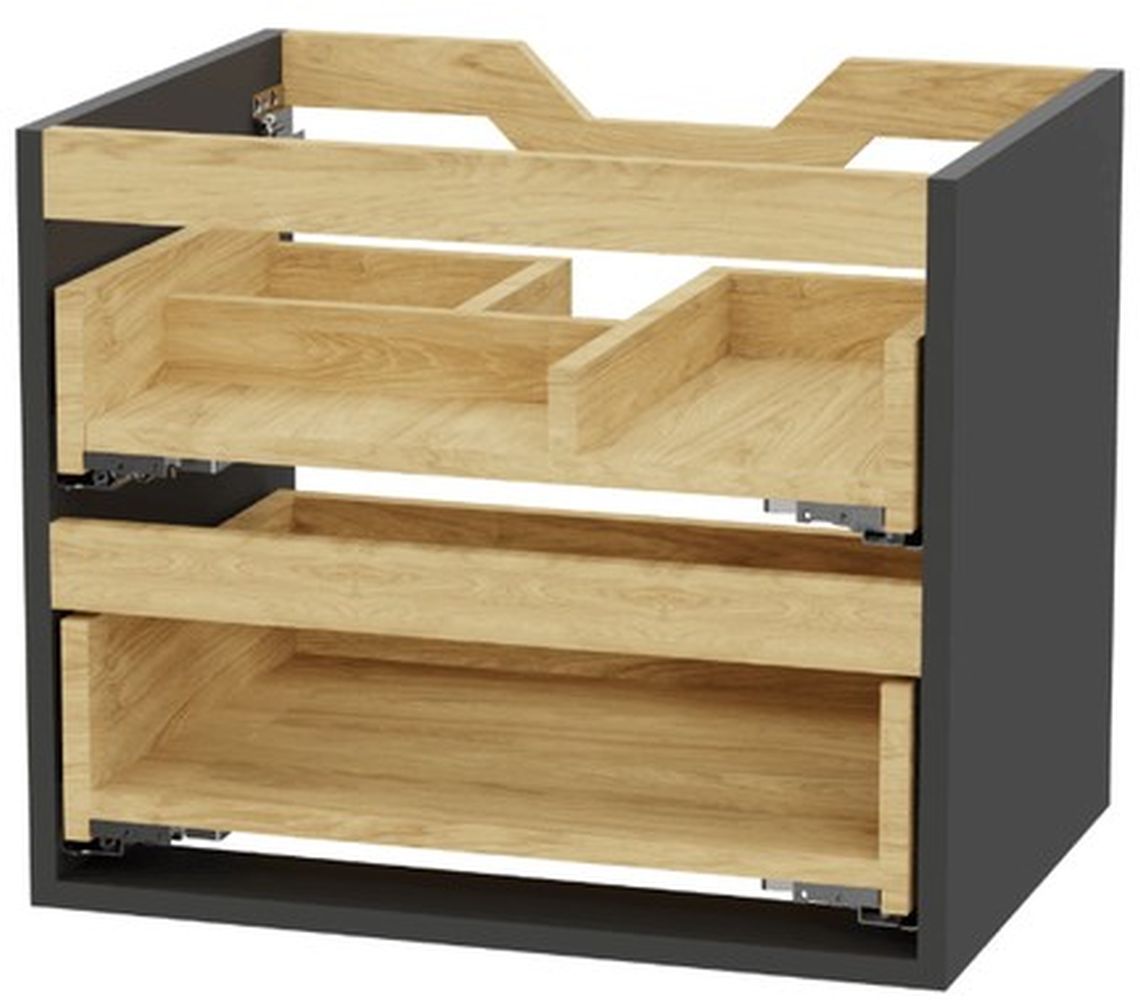 Excellent Tuto 2.0 korpus skříňky 60x46.5x50 cm pod umyvadlo závěsná šedá-dub MLEX.2172.600.GRBL