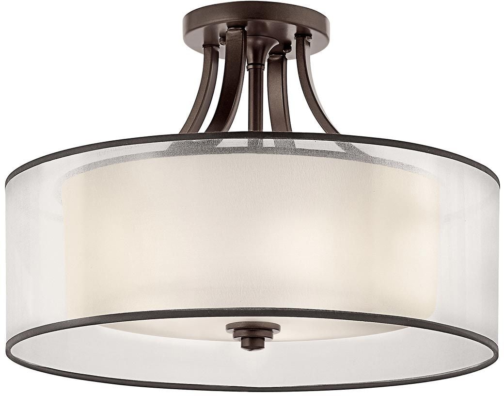 Elstead Lighting Lacey stropní světlo 4x40 W hnědá-krémová KL-LACEY-SFM-MB
