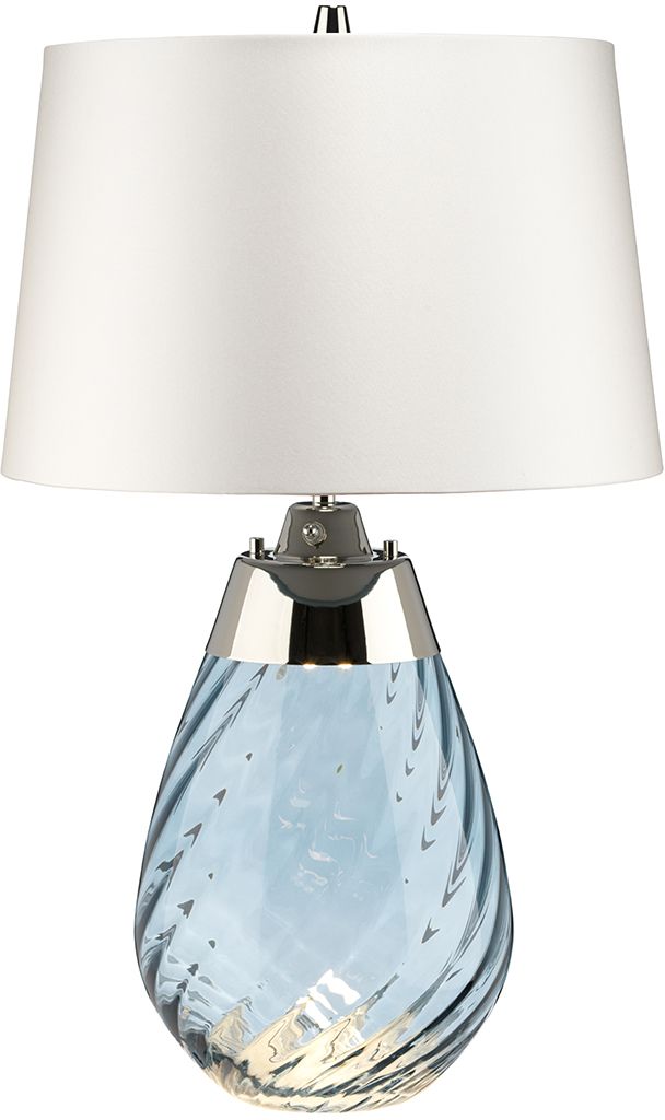 Elstead Lighting Lena stolní lampa 1x60 W modrá-satén LENA-TL-S-BLUE-OWSS