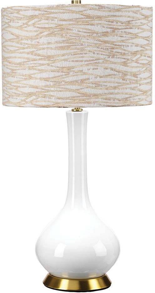 Elstead Lighting Milo stolní lampa 1x60 W bílá-mosaz-oranžová-krémová MILO-AB-TL-LANT