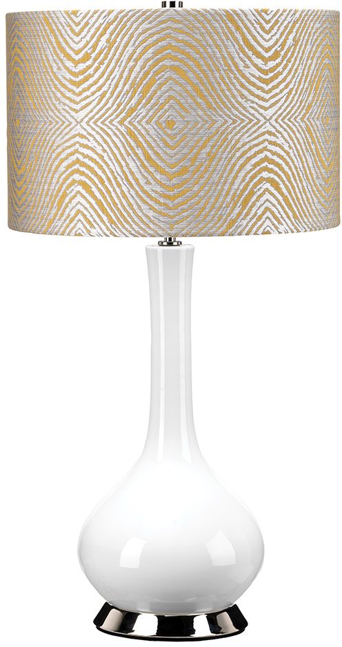 Elstead Lighting Milo stolní lampa 1x60 W bílá-šedá-nikl-žlutá MILO-PN-TL-PSM