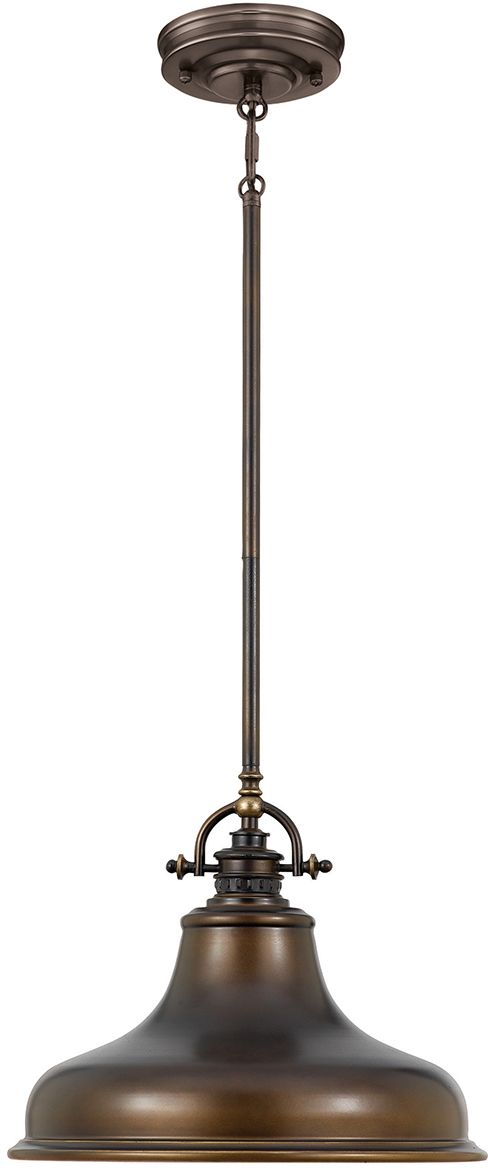 Elstead Lighting Emery závěsné svítidlo 1x60 W hnědá QZ-EMERY-P-M-PN