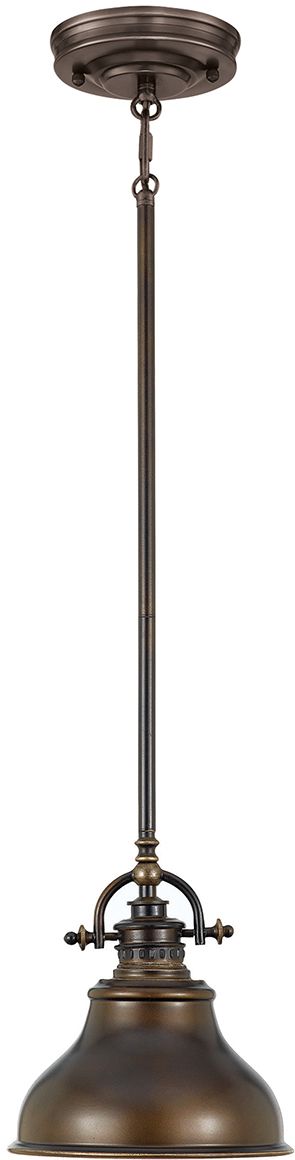 Elstead Lighting Emery závěsné svítidlo 1x60 W hnědá QZ-EMERY-P-S-PN