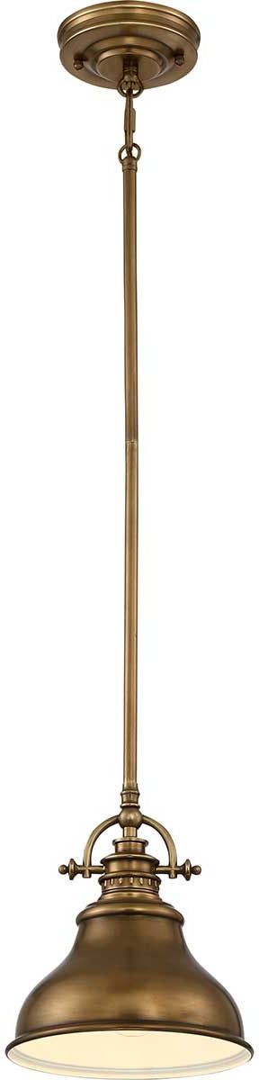 Elstead Lighting Emery závěsné svítidlo 1x60 W mosaz QZ-EMERY-P-S-WS