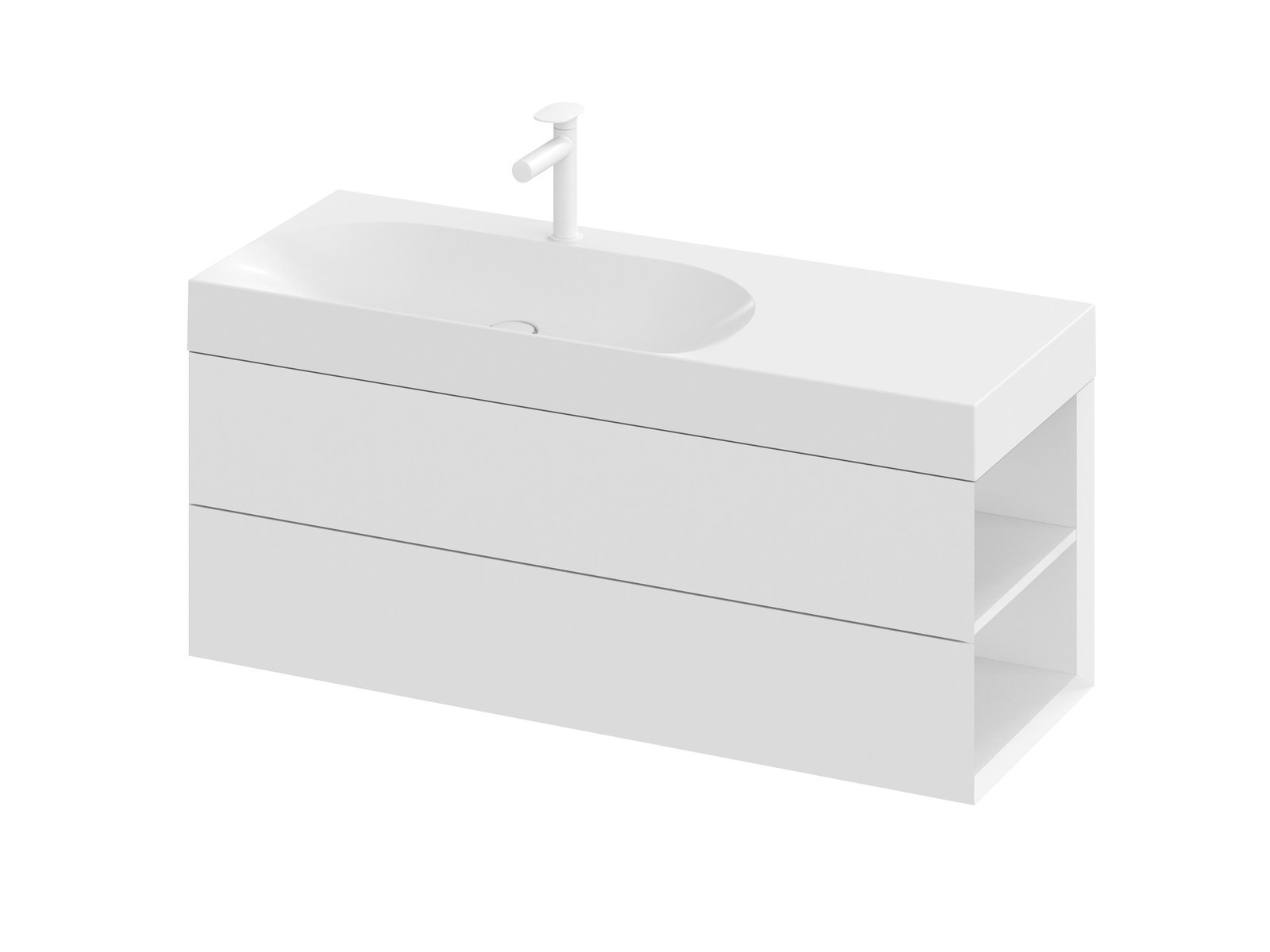 Ravak Lite skříňka 120x45x43 cm pod umyvadlo závěsná bílá X000001891