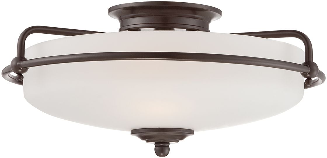 Elstead Lighting Griffin stropní světlo 3x60 W hnědá QZ-GRIFFIN-F-PN