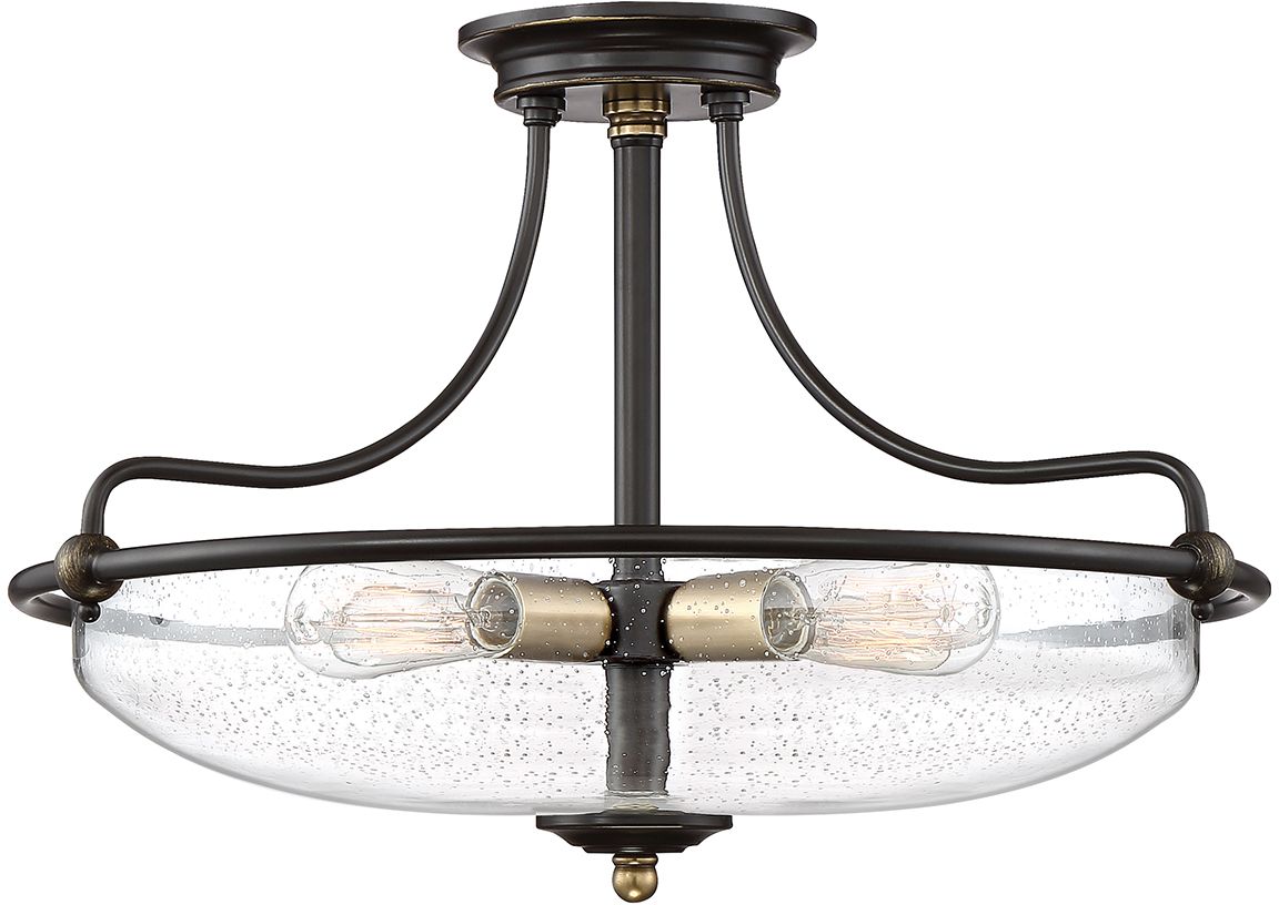 Elstead Lighting Griffin stropní světlo 3x60 W mosaz-hnědá QZ-GRIFFIN-SFM-C-PNAB