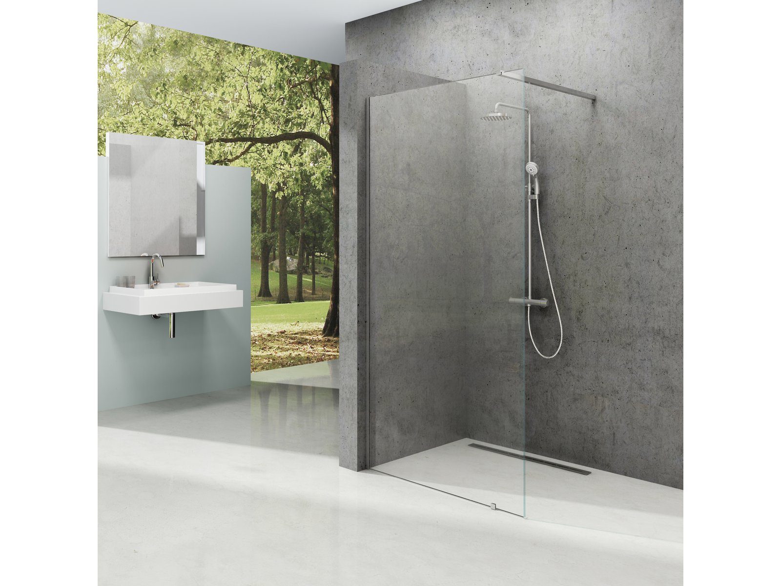 Ravak Walk-In Wall sprchová zástěna walk-in 60 cm hliník lesk/průhledné sklo GW9W00C0SZ1