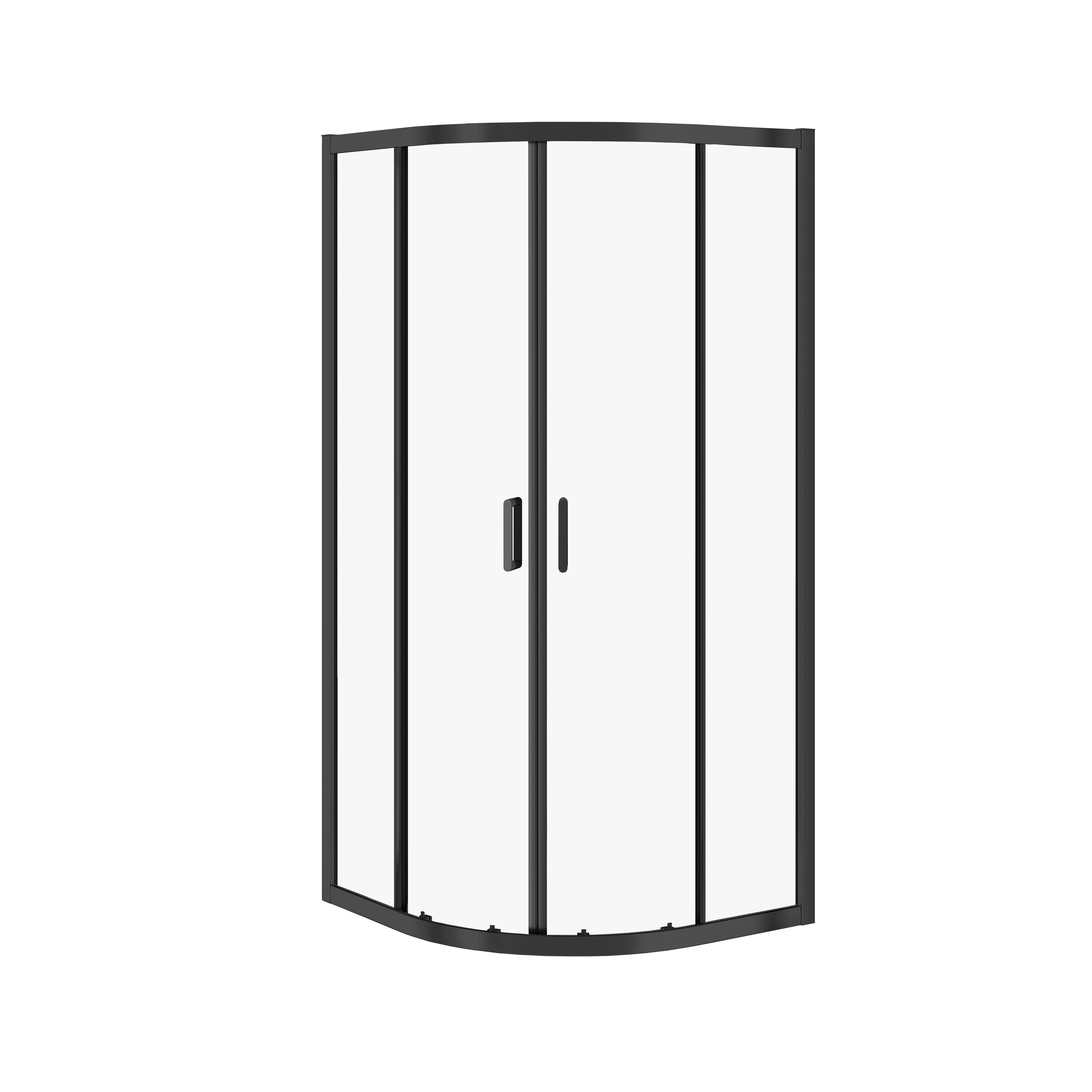 Cersanit Arteco sprchový kout 80x80 cm půlkulatá černá matný/průhledné sklo S913-013