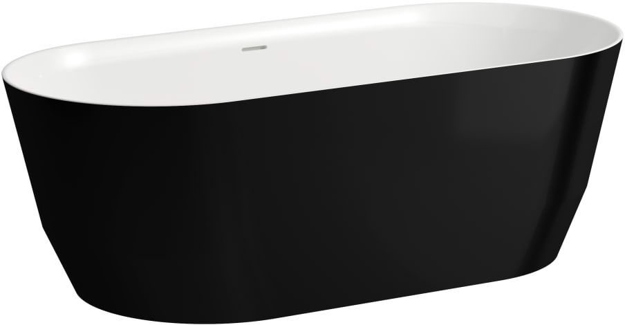 Laufen Pro volně stojící vana 165x75 cm oválná bílá-černá H2399520640001