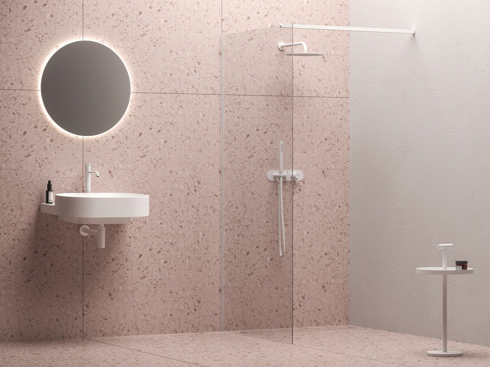 Ravak Walk-In Wall sprchová zástěna walk-in 100 cm bílá matný/průhledné sklo GW9WA0E0SZ1