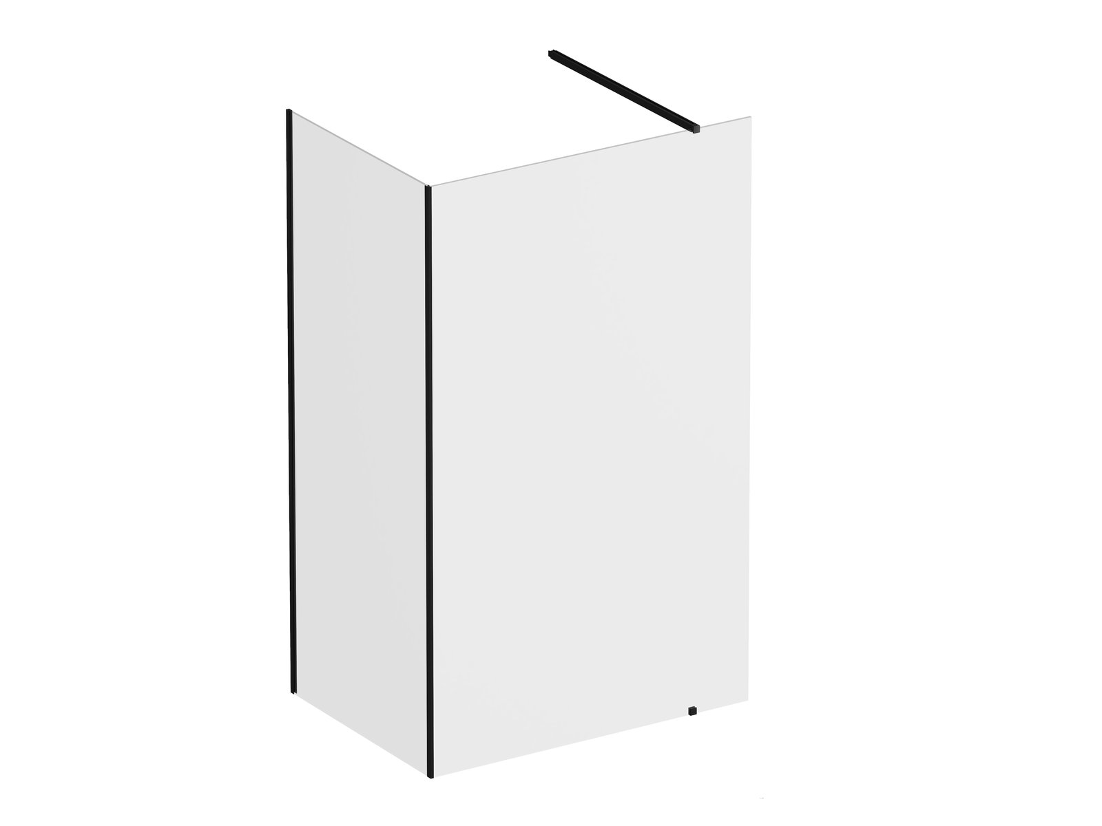 Ravak Walk-In Corner sada zástěn 110 cm černá matný/průhledné sklo GW1CD430SZ1
