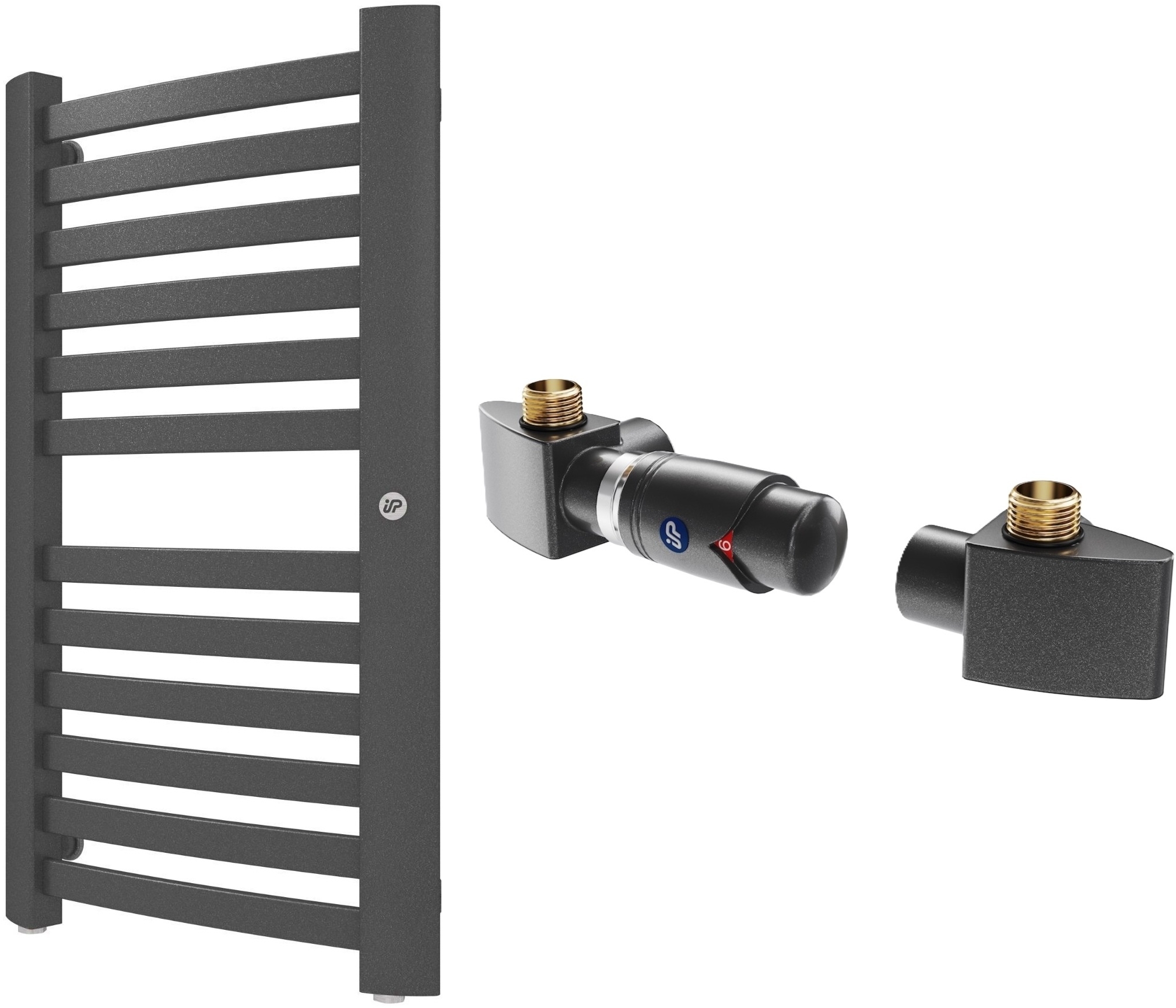 Sada koupelnový radiátor Instal Projekt Retto RET-40/70C12, termostatická sada Instal Projekt Z17 606400002C12