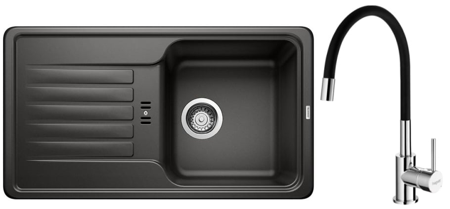 Sada granitový dřez Blanco Favos Mini 526078, kuchyňská baterie Hagser Emma HGR30000035