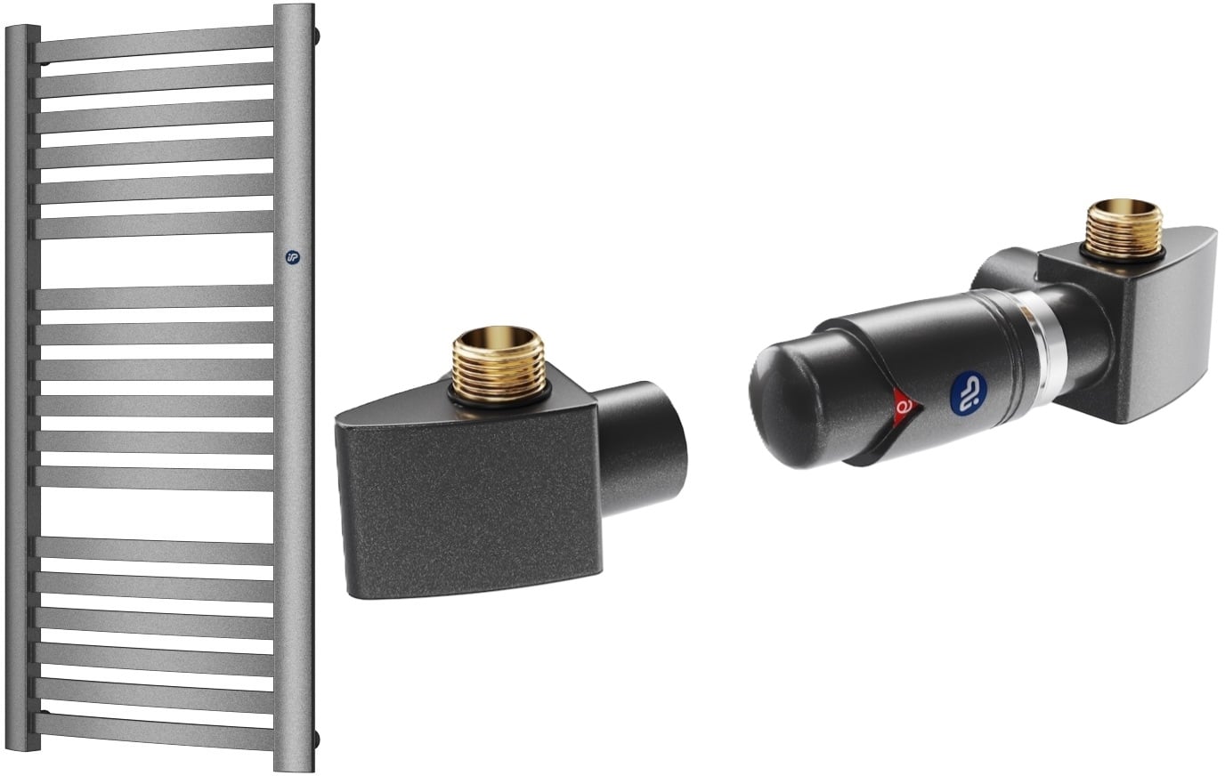 Sada koupelnový radiátor Instal Projekt Retto RET-50/110C12, termostatická sada Instal Projekt Z17 606400001C12