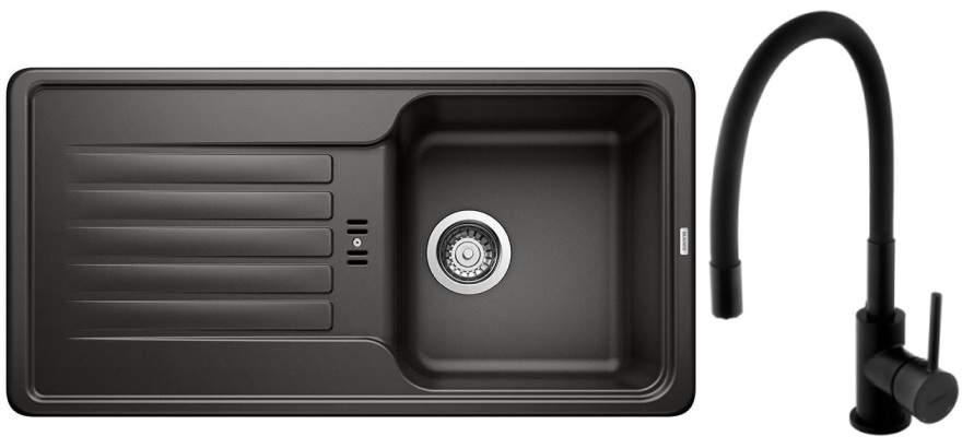 Sada granitový dřez Blanco Favos 45 S 526079, kuchyňská baterie Hagser Emma HGR70000035