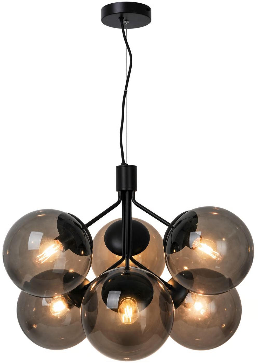 Nordlux Ivona závěsné svítidlo 6x28 W černá 2112163003