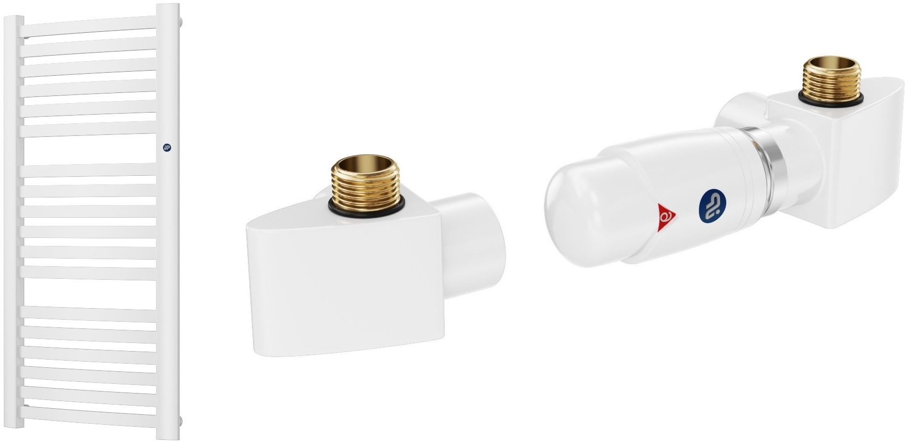 Sada koupelnový radiátor Instal Projekt Retto RET-50/110, termostatická sada Instal Projekt Z17 606400001
