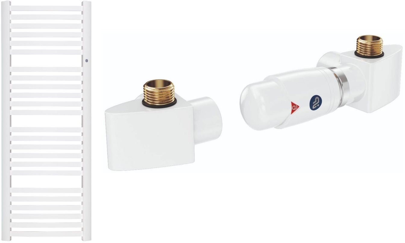 Sada koupelnový radiátor Instal Projekt Retto RET-50/140, termostatická sada Instal Projekt Z17 606400001
