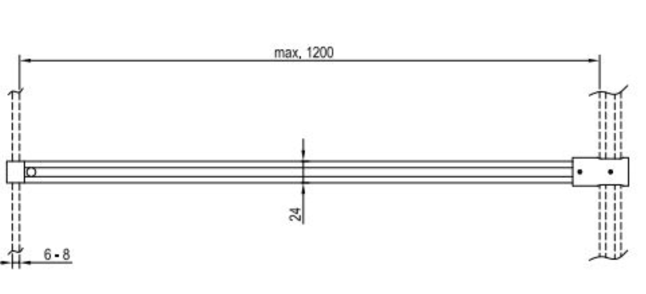 Ravak Walk-In Wall spojovací prvek GWD01000E008