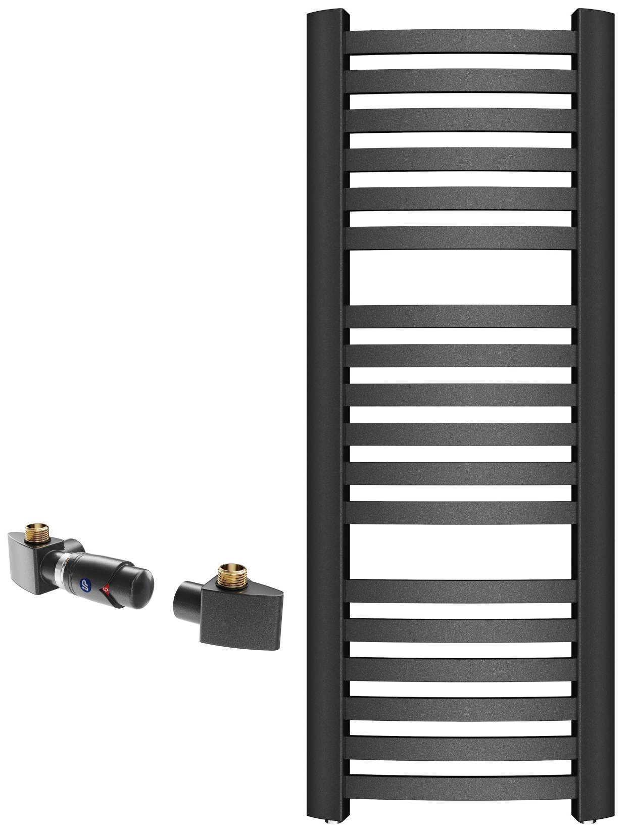 Sada koupelnový radiátor Instal Projekt Retto RET-40/110C12, termostatická sada Instal Projekt Z17 606400002C12