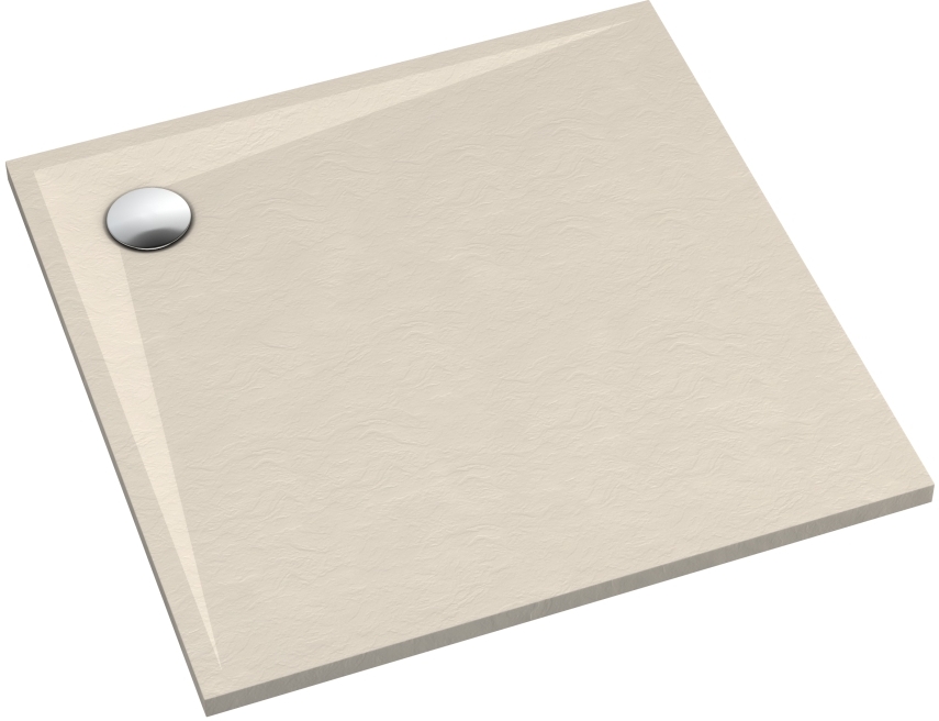 Schedline Libra Cashmere Stone čtvercová sprchová vanička 80x80 cm béžová 3SP.L1K-8080/PK/ST