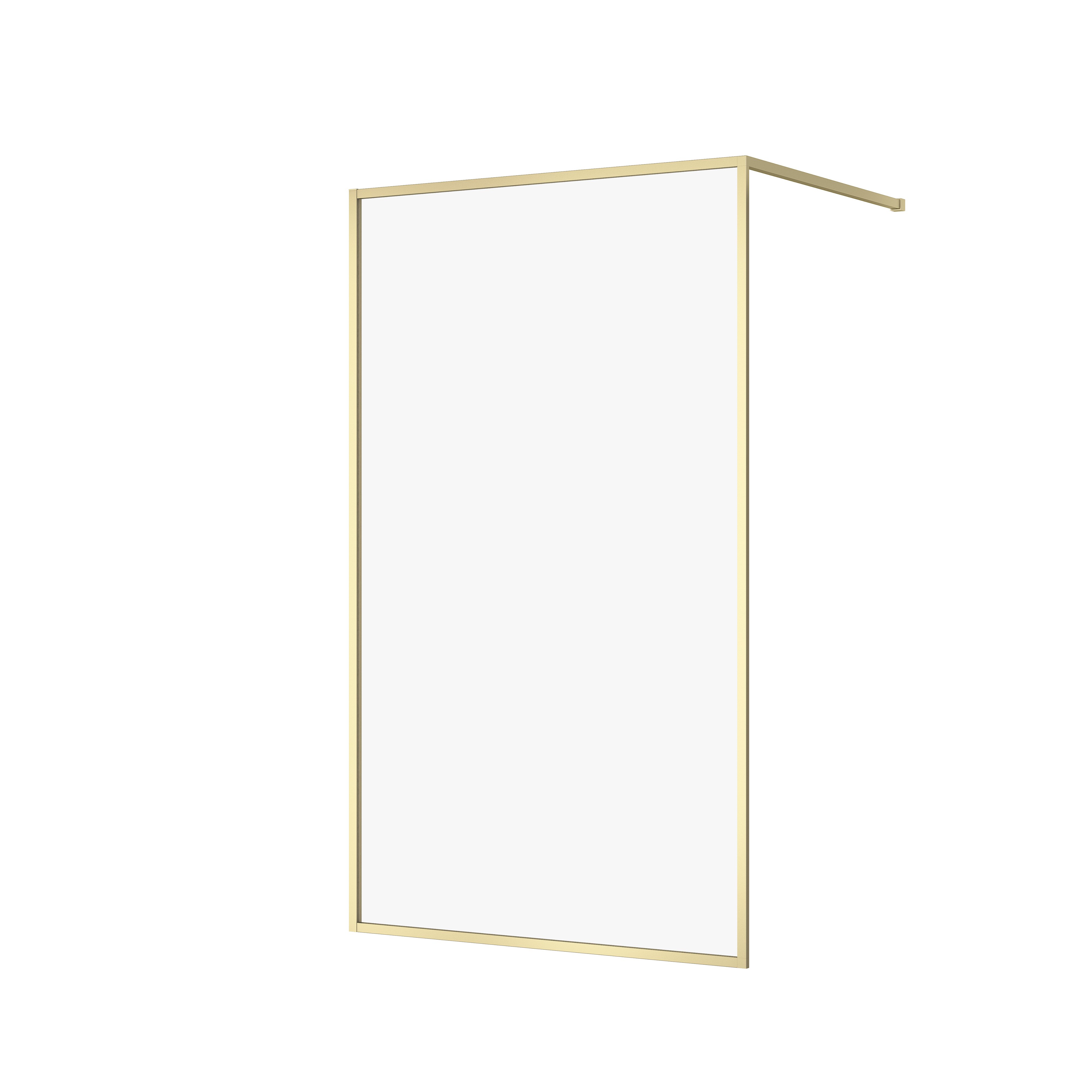 Cersanit Larga sprchová zástěna walk-in 120 cm zlatá matný/průhledné sklo S164-074