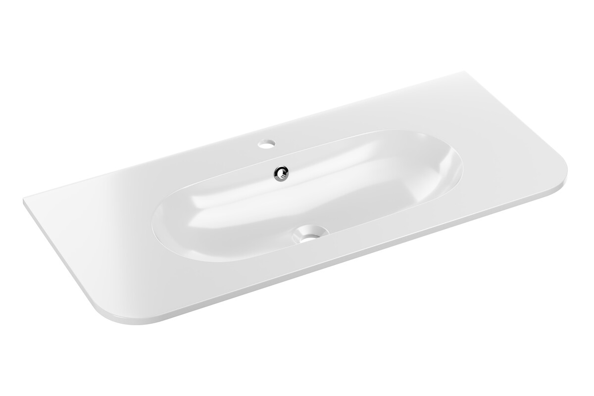 Comad Pure umyvadlo 100x46 cm polokulatý nábytkový bílá PURE WHITE GLOSS UM 100-46