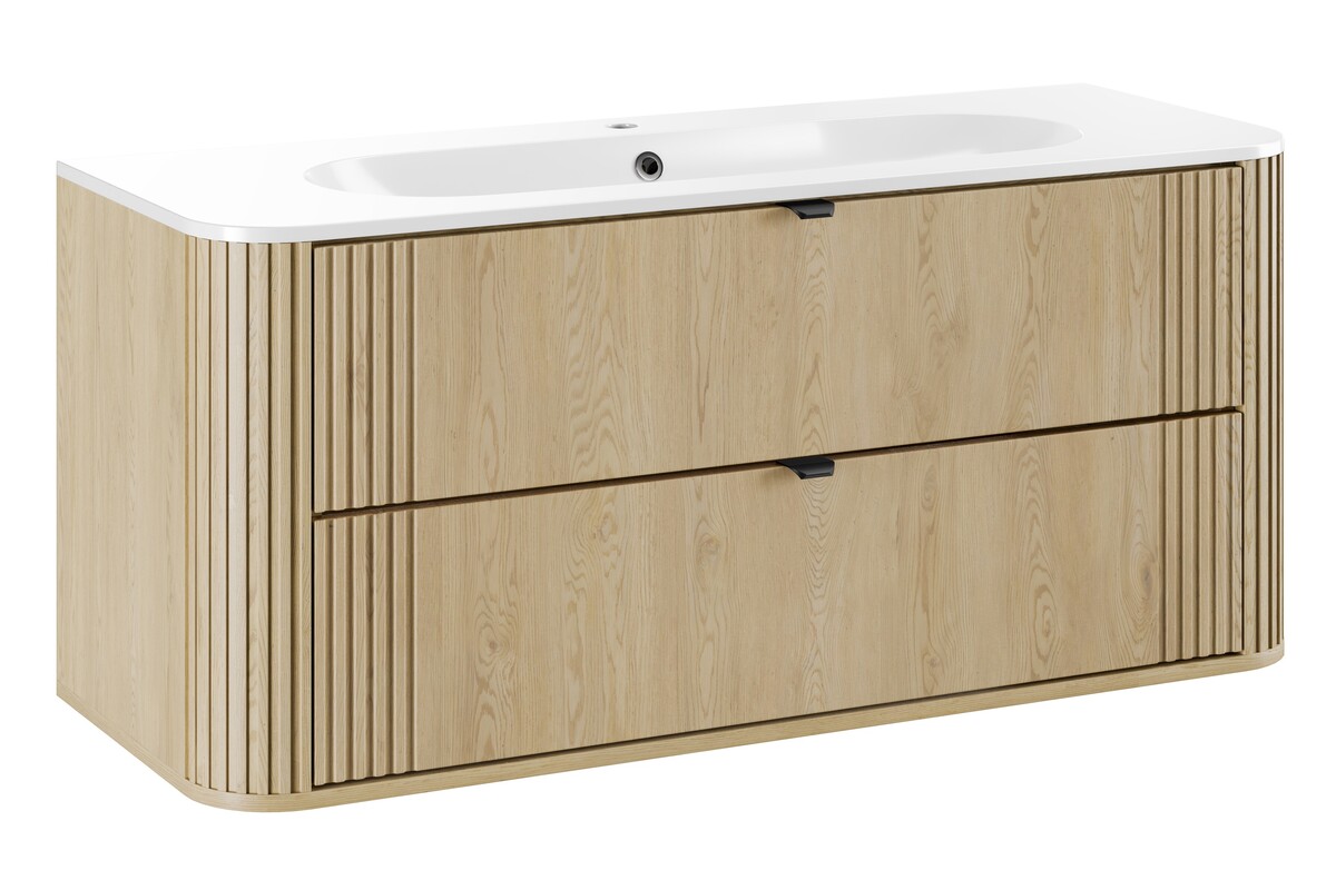 Sada skříňka Comad Ovalia Cremona OVALIA CREMONA 82-120-46-2S, umyvadlo Comad Pure PURE WHITE GLOSS UM 120-46