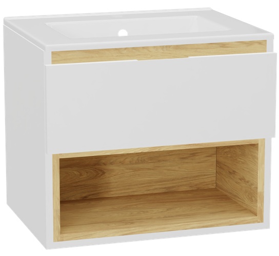 Sada korpus skříňky Excellent Tuto 2.0 MLEX.2171.600.WHBL, umyvadlo Excellent As CEEX.3617.600.WH, MLEX.2151.600.01.WH