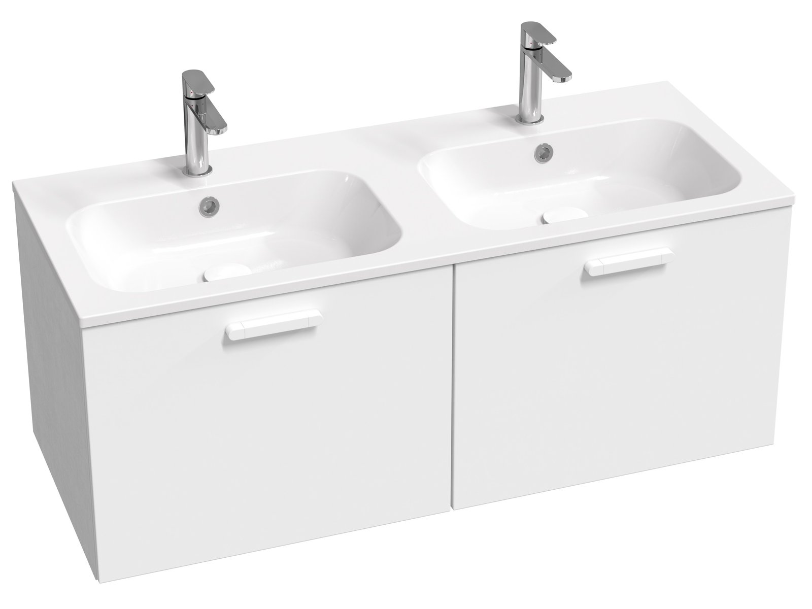 Ravak Chrome skříňka 120x49x47 cm pod umyvadlo závěsná bílá X000001779