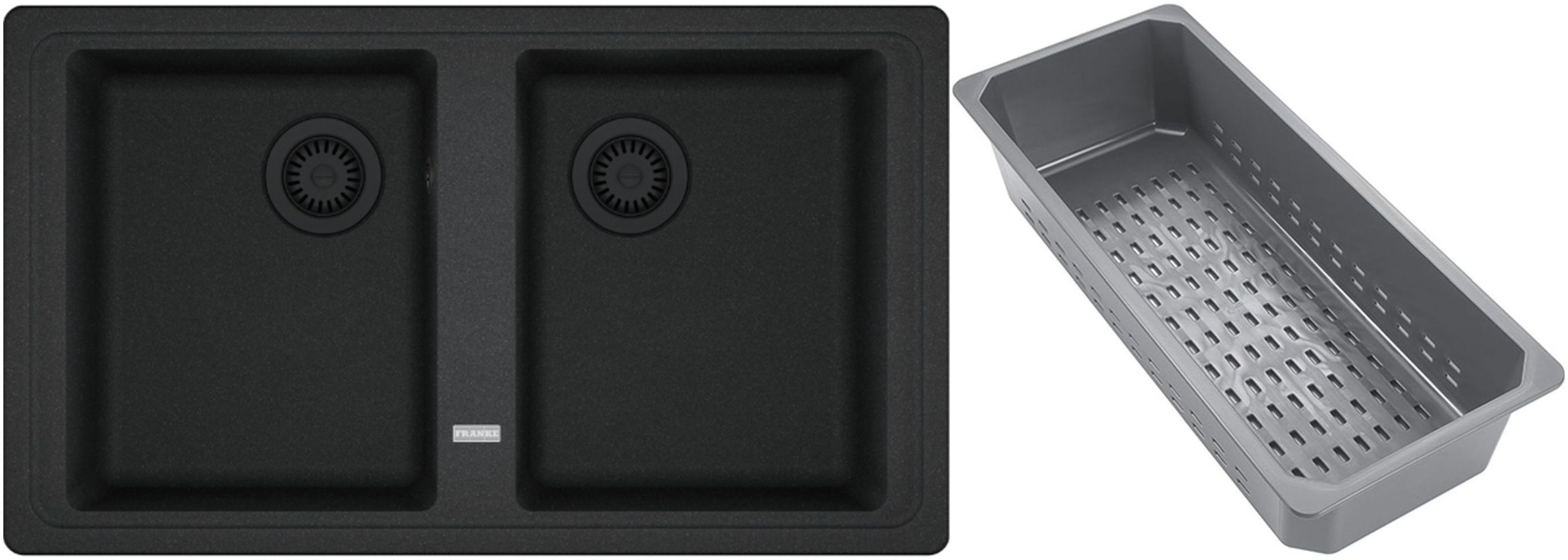 Franke Basis granitový dřez s odkapávací vložkou 86x50 cm šedá/grafitová/onyx 114.0743.088