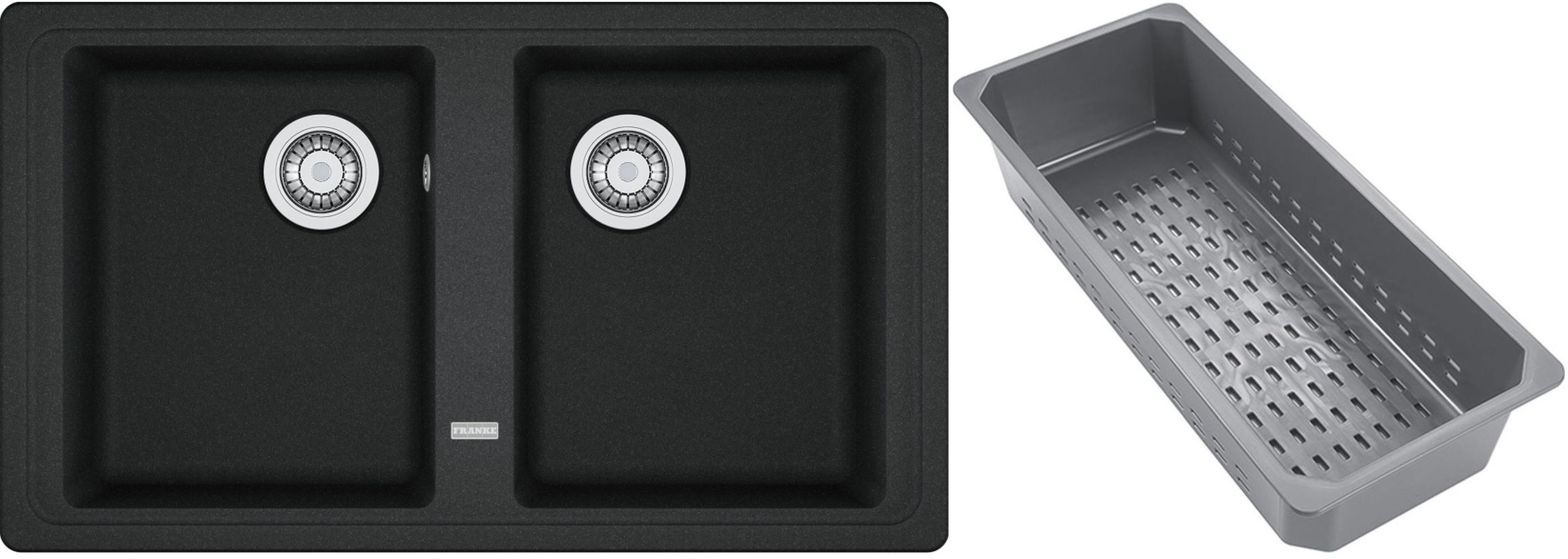 Franke Basis granitový dřez s odkapávací vložkou 86x50 cm šedá/grafitová/onyx 114.0743.073