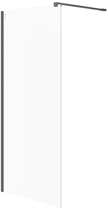 Cersanit Mille sprchová zástěna walk-in 90 cm černá matný/průhledné sklo S161-008