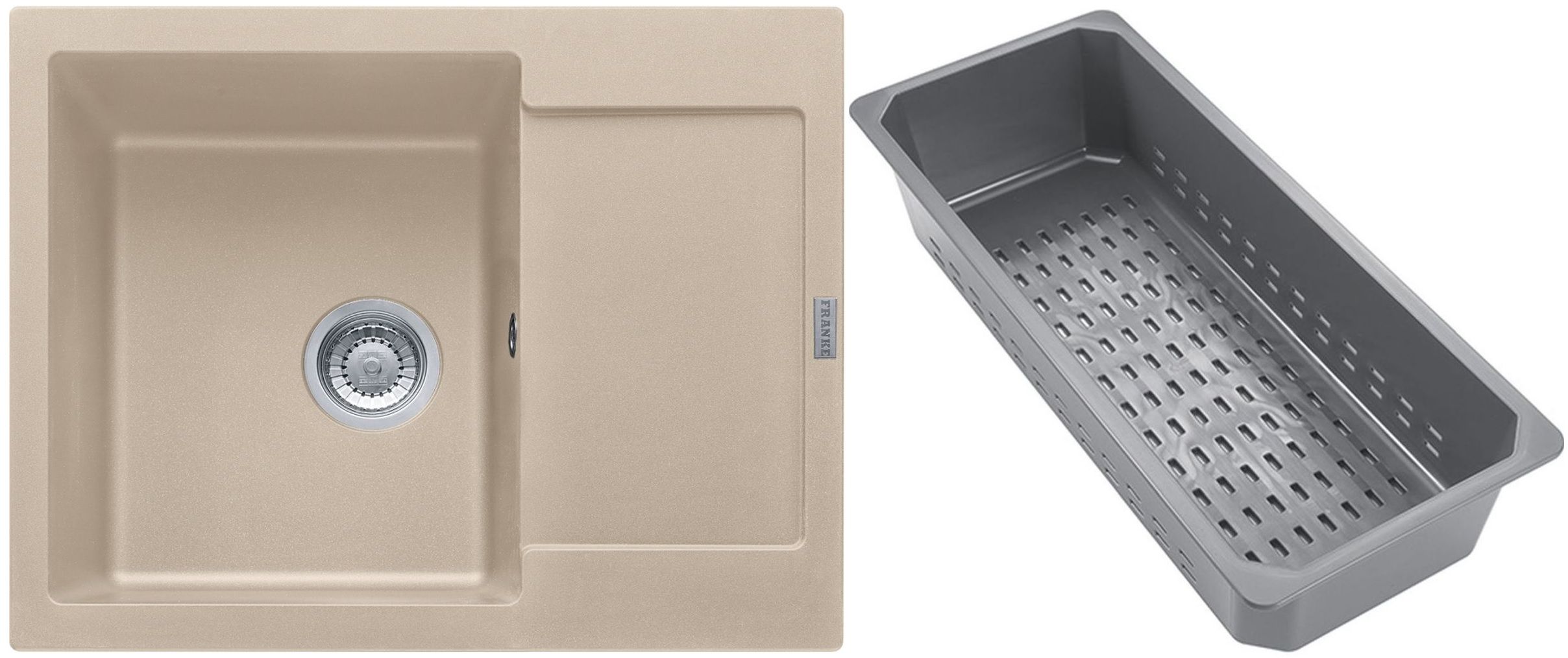 Franke Maris granitový dřez s odkapávací vložkou 62x50 cm béžová 114.0741.965