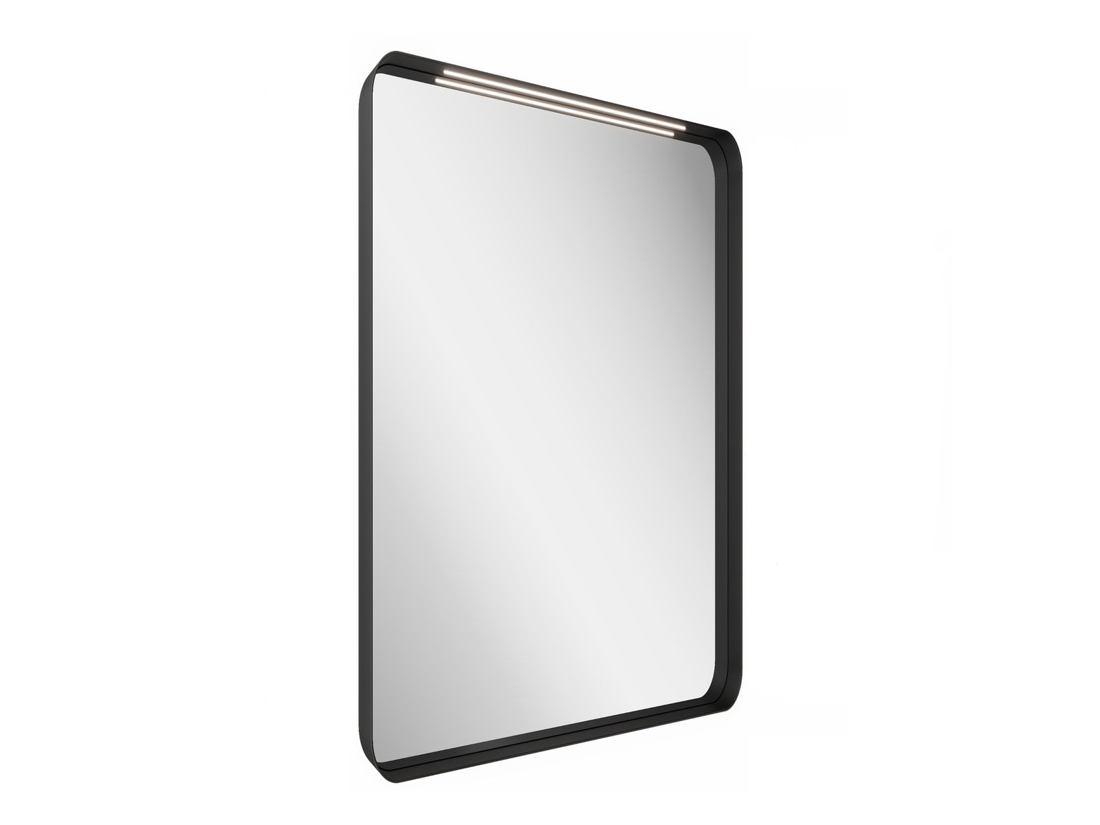 Ravak Strip zrcadlo 60.6x70.6 cm obdélníkový s osvětlením černá X000001570