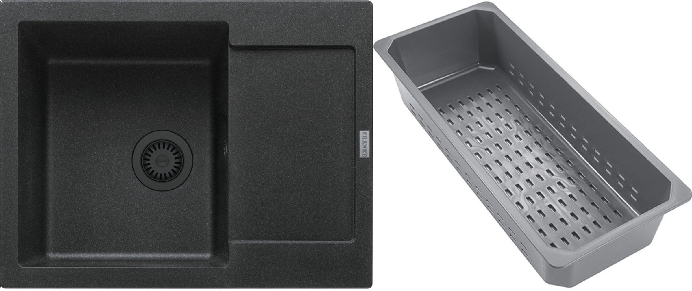 Franke Maris granitový dřez s odkapávací vložkou 62x50 cm šedá/grafitová/onyx 114.0743.089