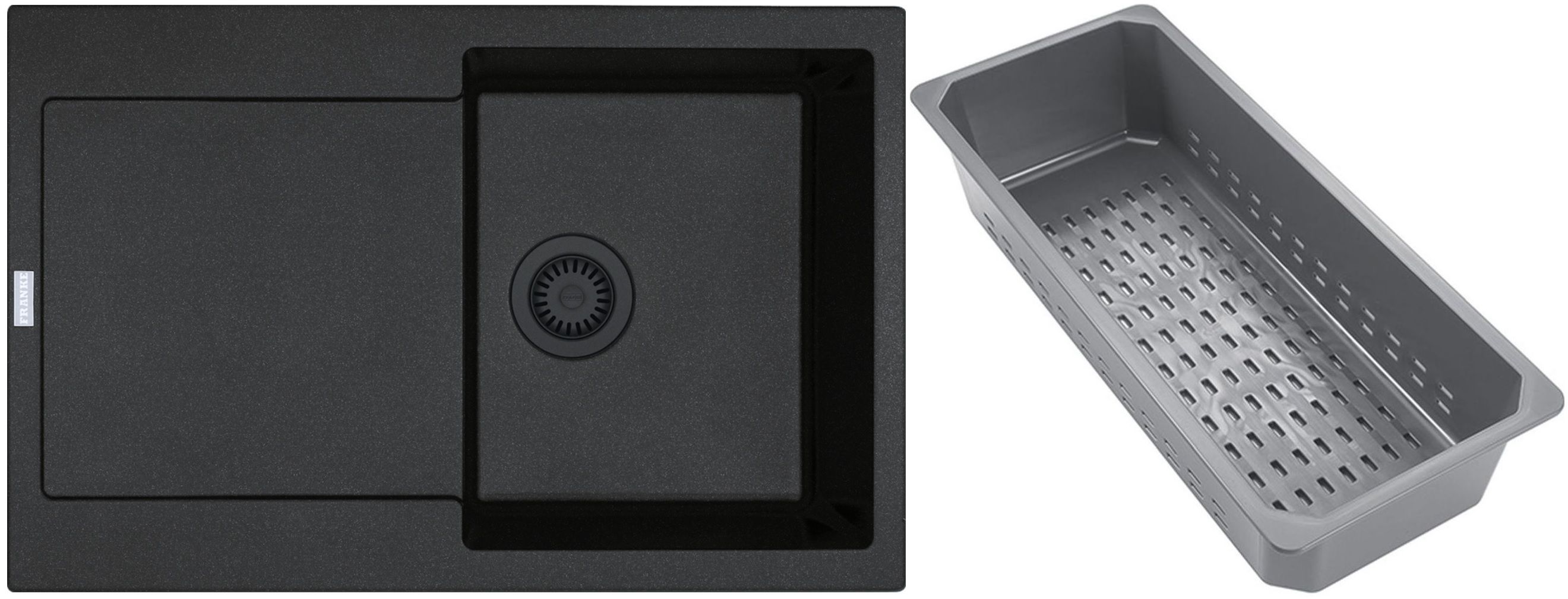 Franke Maris granitový dřez s odkapávací vložkou 78x50 cm šedá/grafitová/onyx 114.0743.090