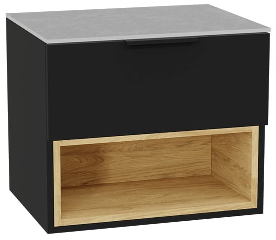 Sada korpus skříňky Excellent Tuto 2.0 MLEX.2171.600.BKBL, deska na skříňku Excellent Tuto 2.0 MLEX.2116.600.SJ, MLEX.2151.600.02.BK