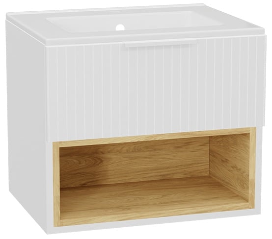 Sada korpus skříňky Excellent Tuto 2.0 MLEX.2171.600.WHBL, umyvadlo Excellent As CEEX.3617.600.WH, MLEX.2151.600.03.WH