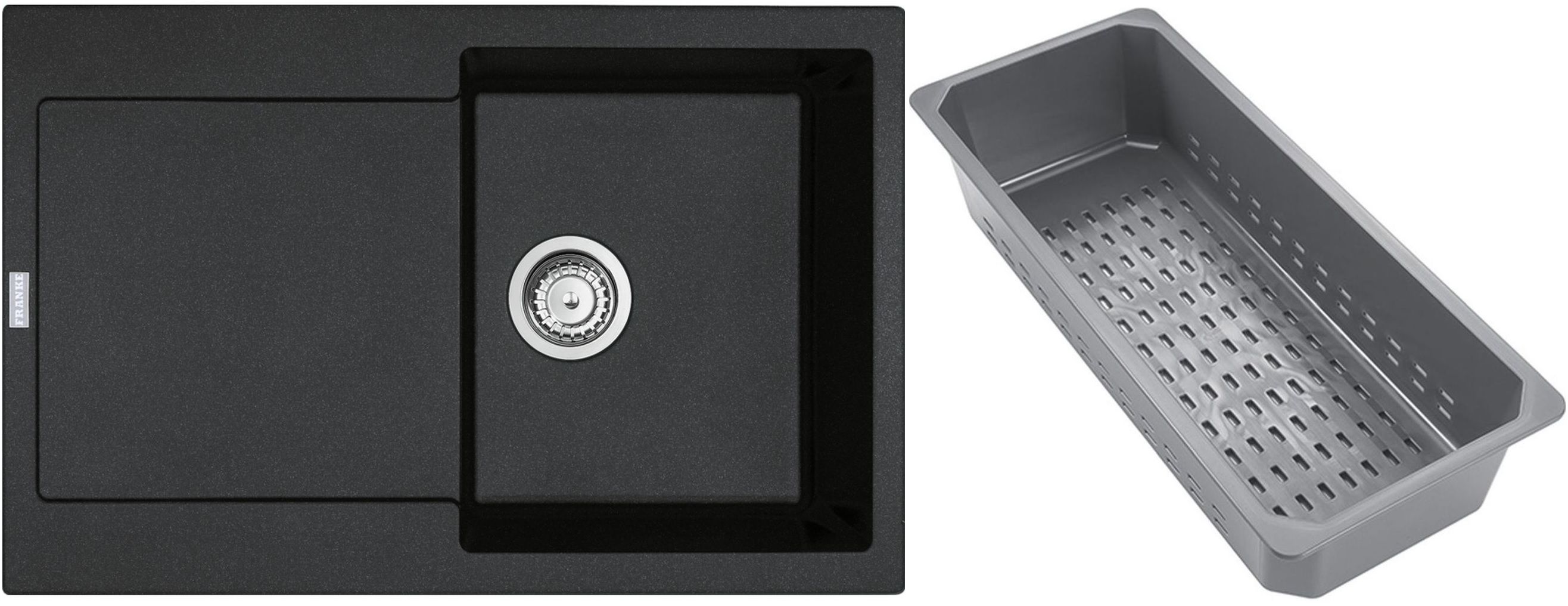 Franke Maris granitový dřez s odkapávací vložkou 78x50 cm šedá/grafitová/onyx 114.0741.971