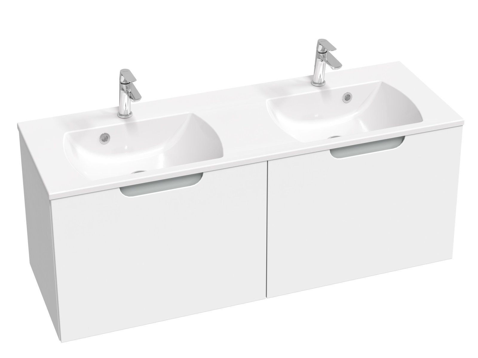 Ravak Classic II skříňka 130x45x47 cm pod umyvadlo závěsná bílá-šedá X000001483