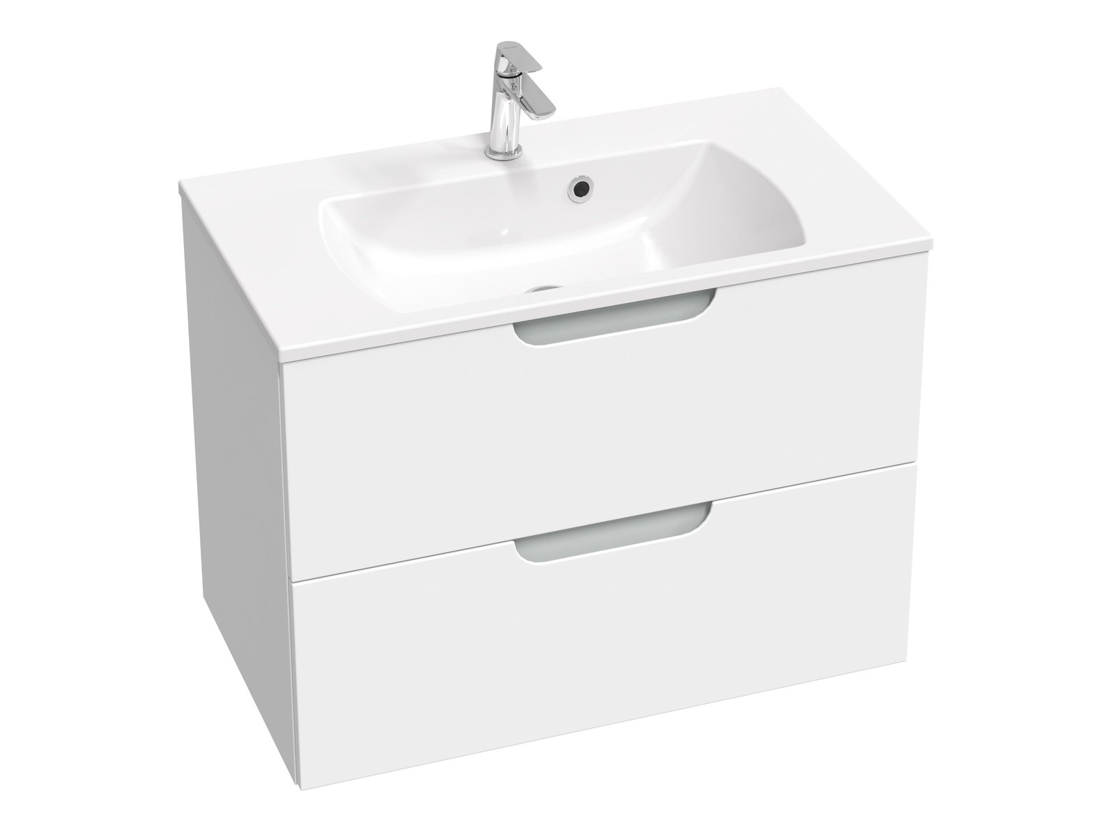 Ravak Classic II skříňka 80x45x58.5 cm pod umyvadlo závěsná bílá-šedá X000001481